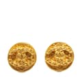 Miniatyrbilde 1 av 4: Pre-owned Chanel CC Gold Plated Button Clip On Earrings Gold