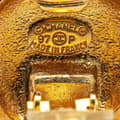 Miniatyrbild 3 av 3: Pre-owned Chanel Gold Plated CC Round Clip on Earrings Gold