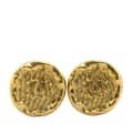 Miniatyrbild 1 av 4: Pre-owned Chanel Gold Plated CC Round Clip on Earrings Gold