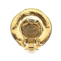 Miniatyrbilde 3 av 4: Pre-owned Chanel Gold Plated CC Round Clip On Earrings Gold