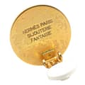 Miniatyrbild 3 av 4: Pre-owned Hermès Gold Plated Bijouterie Fantaisie Clou De Selle Clip On Earrings Gold