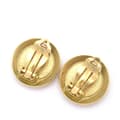 Miniatyrbild 2 av 5: Pre-owned Chanel Gold Plated CC Button Clip On Earrings Gold