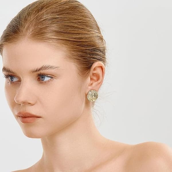 2 par matt guld klämma på örhängen, guld klämma på örhängen för kvinnor Ingen piercing Mode smycken present