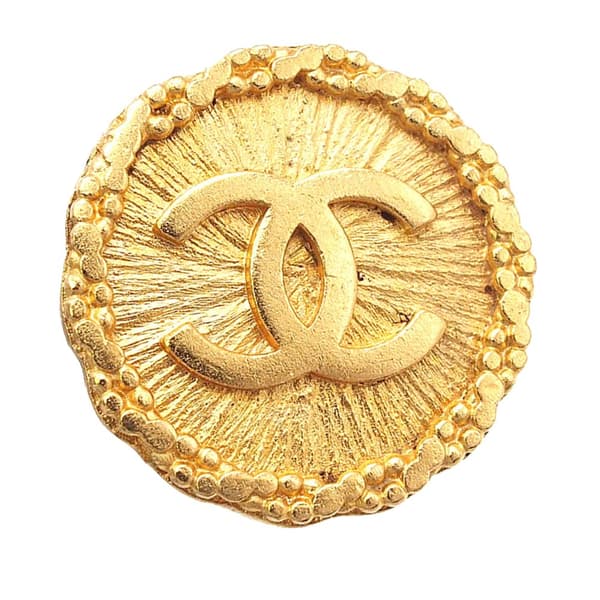 Pre-owned Chanel Gold Plated CC Starburst Clip On Earrings Gold