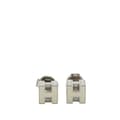 Miniatyrbilde 1 av 3: Pre-owned Hermès Palladium Plated Cage d'H Push Back Earrings Silver