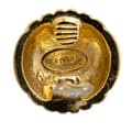 Miniatyrbillede 3 af 4: Pre-owned Chanel Gold Plated CC Dome Clip On Earrings Gold