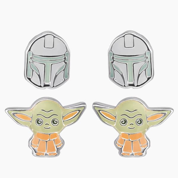 Star Wars The Mandalorian Grogu Set 2 pairs of earrings silver
