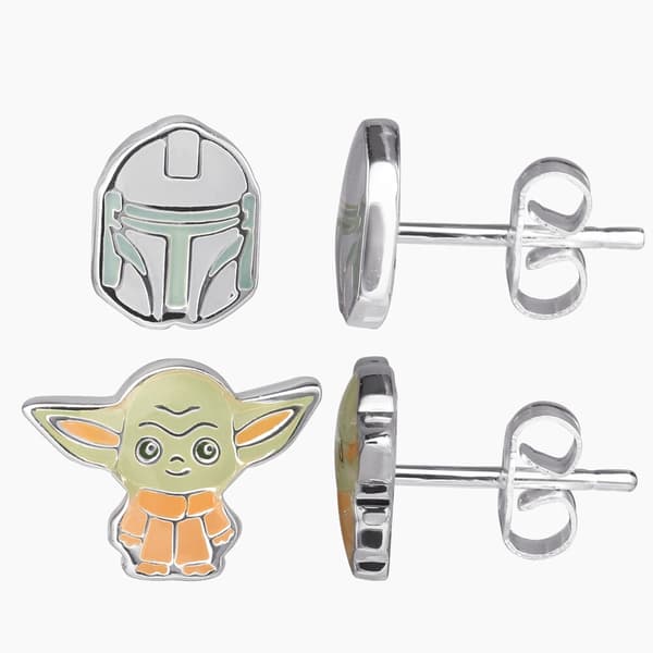 Star Wars The Mandalorian Grogu Set 2 pairs of earrings silver