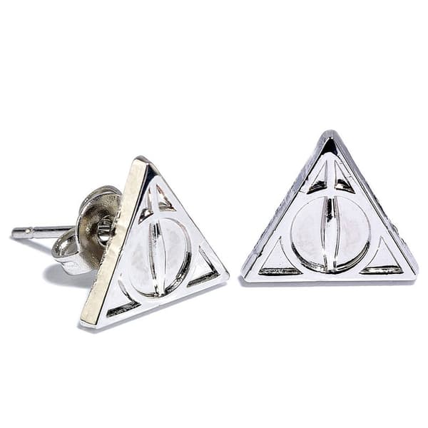 Harry Potter Deathly Hallows Golden Snitch Platform earrings set