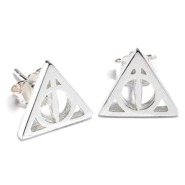 Harry Potter Deathly Hallows silver earrings