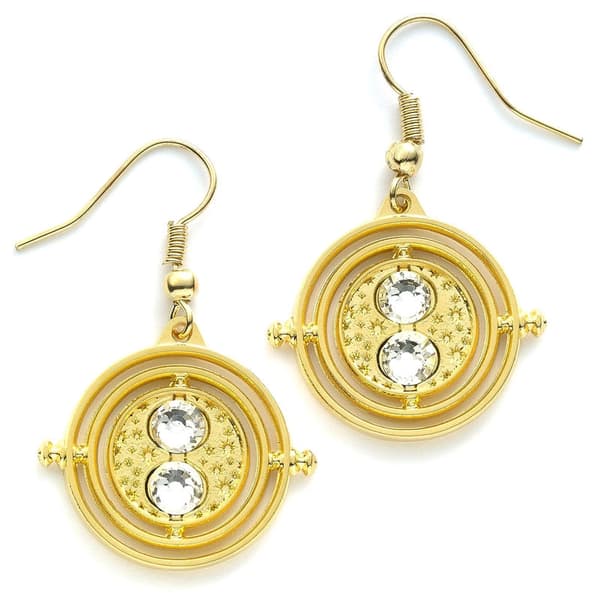 Harry Potter Time Turner gold plated stud earrings