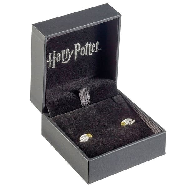 Harry Potter Golden Snitch silver earrings