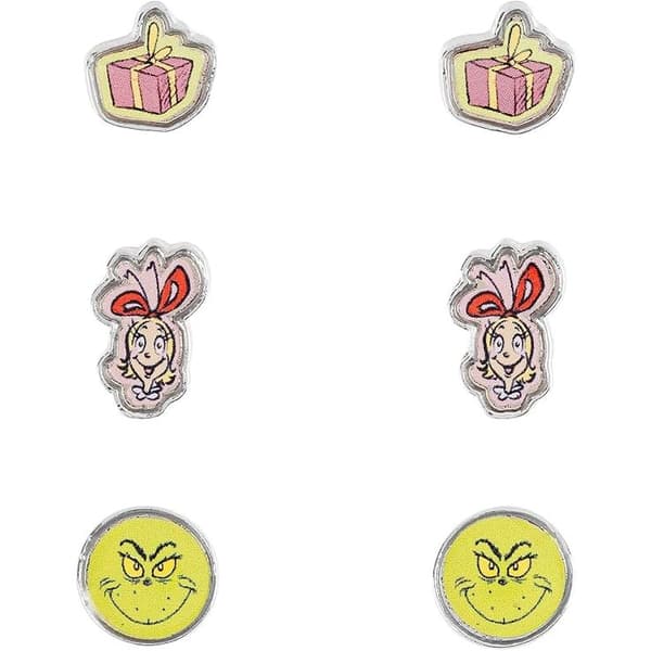 The Grinch Christmas Set 3 Pairs of earrings