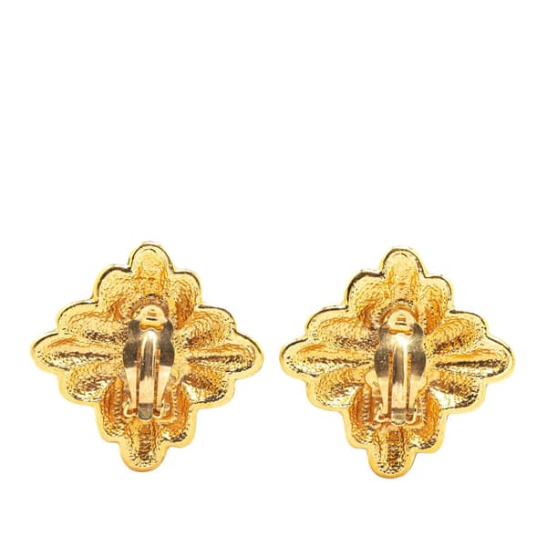 Pre-owned Chanel Gold Plated Faux Pearl Clip on Earrings Gold