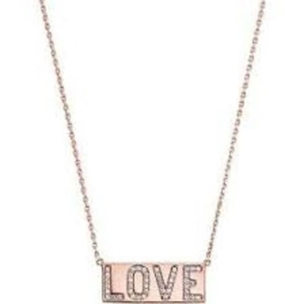 Collier - MICHAEL KORS - Mod. PLAQUE - Silver - Roséguld - Dam