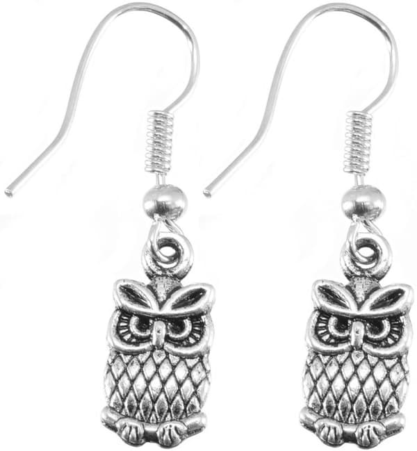 Coola Silver Örhängen med Uggla / Ugglor / Owl
