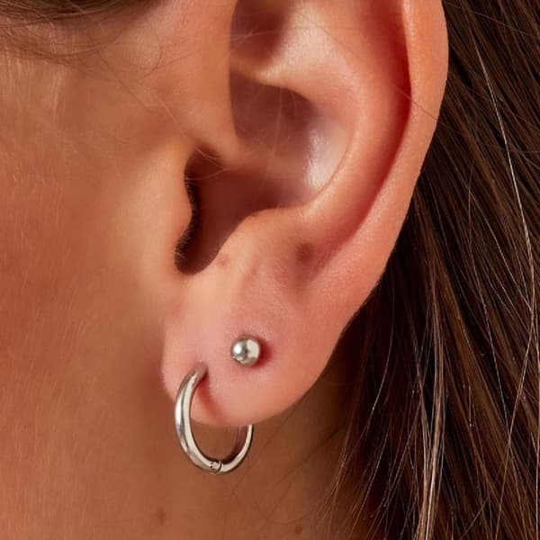 Creoler Simple Hoops Örhängen i Rostfritt Stål Guld XS