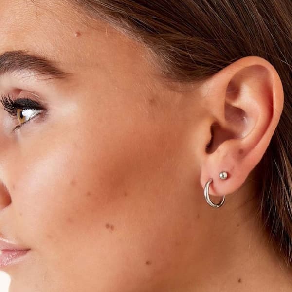 Creoler Simple Hoops Örhängen i Rostfritt Stål Guld XS