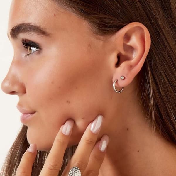 Creoler Simple Hoops Örhängen i Rostfritt Stål Guld XS