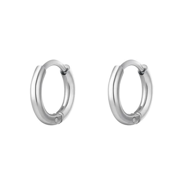 Creoler Simple Hoops Örhängen i Rostfritt Stål Silver XXS