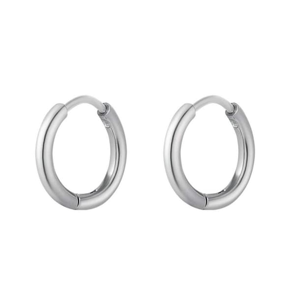 Creoler Simple Hoops Örhängen i Rostfritt Stål Silver XS