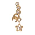 Miniatyrbilde 4 av 8: Pre-owned Chanel Gold Plated CC Crystal Star Climber Push Back Earrings Gold