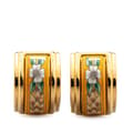 Pikkukuva 1 / 4: Pre-owned Hermès Enamel Cloisonne Flower Clip On Earrings Yellow