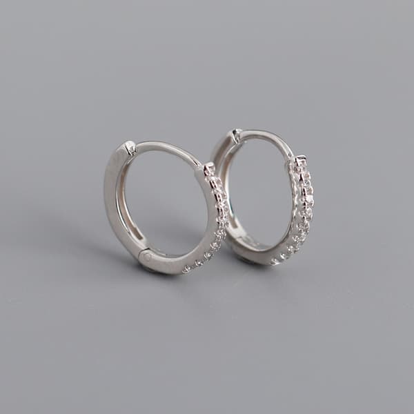 KOPPARÖRHÄNGEN MODIGA KLASSISKA K02 SILVER