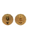 Miniatyrbilde 3 av 3: Pre-owned Chanel Gold Plated CC Honeycomb Clip on Earrings Gold