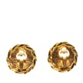 Miniatyrbillede 2 af 4: Pre-owned Chanel Gold Plated CC Rhinestones Clip on Earrings Gold