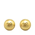 Pikkukuva 1 / 3: Pre-owned Chanel Gold Plated CC Round Clip on Earrings Gold