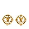 Pikkukuva 1 / 4: Pre-owned Chanel Gold Plated CC Round Clip On Earrings Gold