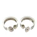 Miniatyrbild 3 av 6: Pre-owned Cartier 18K White Gold Classic Love Hoop Earrings Silver