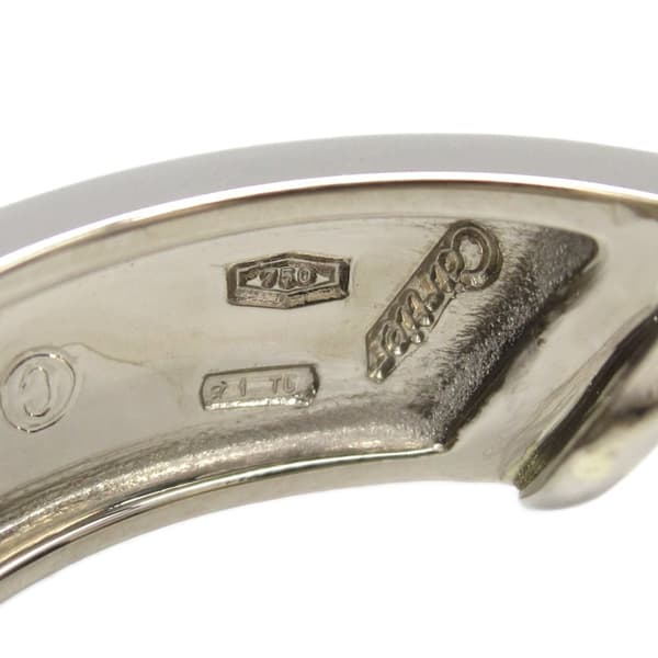Pre-owned Cartier 18K White Gold Classic Love Hoop Earrings Silver