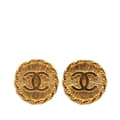 Miniatyrbillede 1 af 4: Pre-owned Chanel Gold Plated CC Starburst Clip On Earrings Gold