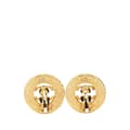 Miniatyrbilde 2 av 4: Pre-owned Chanel Gold Plated CC Round Clip On Earrings Gold