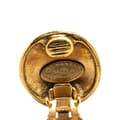 Miniatyrbild 3 av 3: Pre-owned Chanel Gold Plated CC Round Clip On Earrings Gold
