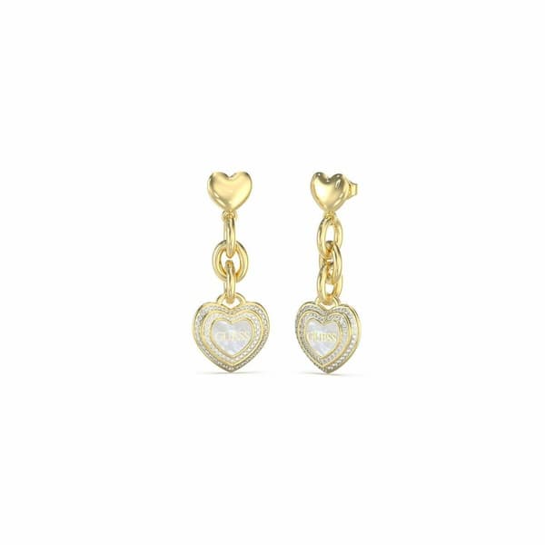 Øreringer for Kvinner Guess JUBE04024JWYGWHT-U Rustfritt stål 2,5 cm