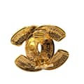 Miniatyrbilde 3 av 3: Pre-owned Chanel Gold Plated CC Quilted Clip On Earrings Gold