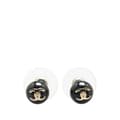 Miniatyrbild 1 av 3: Pre-owned Chanel Resin CC Button Push Back Earrings Black