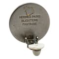 Miniatyrbild 3 av 4: Pre-owned Hermès Palladium Plated Bijouterie Fantaisie Clou De Selle Clip On Earrings Silver