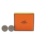 Miniatyrbild 4 av 4: Pre-owned Hermès Palladium Plated Bijouterie Fantaisie Clou De Selle Clip On Earrings Silver
