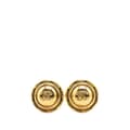 Miniatyrbild 1 av 4: Pre-owned Chanel Gold Plated CC Round Clip On Earrings Gold