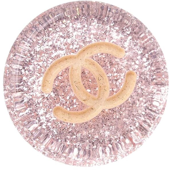 Pre-owned Chanel Resin CC Clip on Earrings Pink