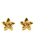 Pikkukuva 1 / 4: Pre-owned Chanel Gold Plated CC Flower Clip On Earrings Gold