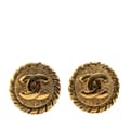 Miniatyrbild 1 av 4: Pre-owned Chanel Gold Plated CC Clip On Earrings Gold