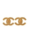 Pikkukuva 1 / 5: Pre-owned Chanel Gold Plated CC Woven Clip On Earrings Gold