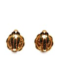 Miniatyrbild 2 av 4: Pre-owned Chanel Gold Plated CC Round Clip On Earrings Gold