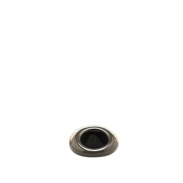 Pre-owned Louis Vuitton Resin Crystal Inclusion Ring Brown