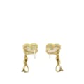 Miniatyrbild 3 av 6: Pre-owned Van Cleef and Arpels 18K Yellow Gold Mother of Pearl Vintage Alhambra Earrings Gold